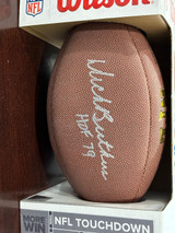 Dick Butkus HOF 79 Inscription Signed NFL Football Autograph JSA Cert Chicago Bears Auto ID: 410737