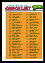 1977 Topps #356 Checklist 265-396 Near Mint 