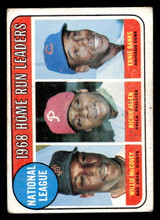 1969 Topps #6 Willie McCovey/Dick Allen/Ernie Banks N.L. Home Run Leaders Very Good  ID: 412684