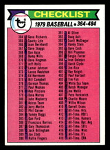 1979 Topps #483 Checklist 364-484 DP Very Good Marked 