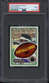 1983 Topps Football Cello Pack WALTER PAYTON TOP PSA 9 Mint Unopened