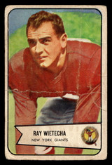 1954 Bowman #31 Ray Wietecha Poor RC Rookie 