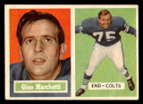 1957 Topps #5 Gino Marchetti Excellent Writing on Back 