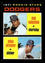 1971 Topps #188 Bobby Valentine/Mike Strahler Near Mint RC Rookie  ID: 418083