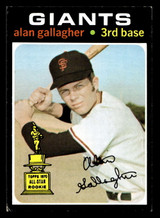 1971 Topps #224 Alan Gallagher Excellent RC Rookie  ID: 418118