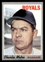1970 Topps #16 Charlie Metro Manager Excellent+ RC Rookie 