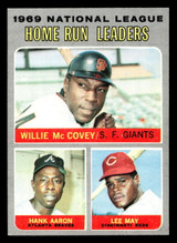 1970 Topps #65 Willie McCovey/Hank Aaron/Lee May N.L. Home Run Leaders Near Mint  ID: 418885