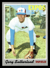 1970 Topps #632 Gary Sutherland Excellent Writing on Back 