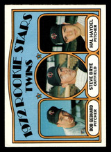 1972 Topps #28 Bob Gebhard/Steve Brye/Hal Haydel Twins Rookies Near Mint RC Rookie  ID: 421044