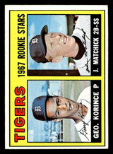 1967 Topps #72 George Korince/Tom Matchick Tigers Rookies UER Ex-Mint RC Rookie ID: 423244 1967 Topps #72 George Korince/Tom Matchick Tigers Rookies UER Ex-Mint RC Rookie ID: 423244
