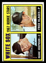 1967 Topps #373 Duane Josephson/Fred Klages White Sox Rookies DP Very Good RC Rookie  ID: 424181