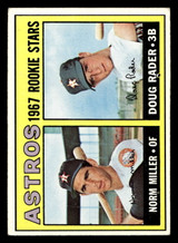 1967 Topps #412 Norm Miller/Doug Rader Astros Rookies Excellent RC Rookie  ID: 424231