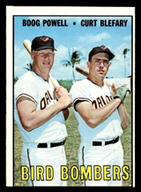 1967 Topps #521 Boog Powell/Curt Blefary Bird Bombers Excellent Miscut 