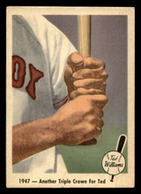 1959 Fleer Ted Williams #33 1947 - Another Triple Crown for Ted VG-EX 1959 Fleer Ted Williams #33 1947 - Another Triple Crown for Ted VG-EX