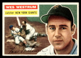 1956 Topps #156A Wes Westrum Grey Backs Ex-Mint  ID: 425915