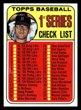 1969 Topps #57 Denny McLain Checklist 1-109 Near Mint+  ID: 426977