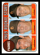 1969 Topps #637 Jerry DaVanon/Frank Reberger/Clay Kirby Padres Rookies Ex-Mint RC Rookie  ID: 428493