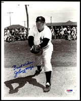 Johnny Mize 8 x 10 Photo Signed Auto PSA/DNA Authenticated Yankees Best Wishes