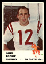 1961 Fleer #59 John Brodie Very Good RC Rookie  ID: 428832