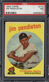 1959 Topps #174 Jim Pendleton PSA 7 Near Mint Pirates