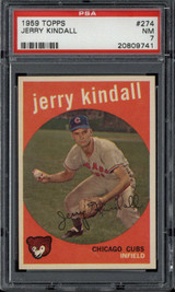 1959 Topps #274 Jerry Kindall PSA 7 Near Mint Cubs