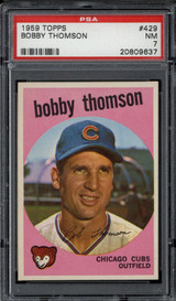 1959 Topps #429 Bobby Thomson PSA 7 Near Mint Cubs