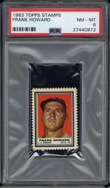 1962 Topps Stamps Frank Howard PSA 8 NM-Mint Dodgers