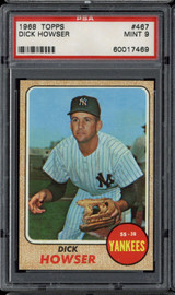 1968 Topps #467 Dick Howser PSA 9 Mint Yankees