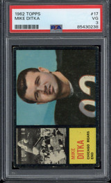 1962 Topps #17 Mike Ditka PSA 3 VG Bears RC