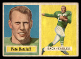 1957 Topps #2 Pete Retzlaff VG-EX RC Rookie 