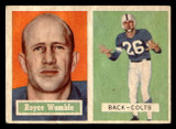 1957 Topps #86 Royce Womble Very Good ID: 436449 1957 Topps #86 Royce Womble Very Good ID: 436449