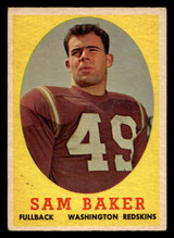 1958 Topps #34 Sam Baker Excellent  ID: 436480