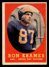 1958 Topps #58 Ron Kramer Very Good RC Rookie 