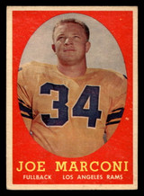 1958 Topps #63 Joe Marconi Excellent RC Rookie ID: 436494 1958 Topps #63 Joe Marconi Excellent RC Rookie ID: 436494