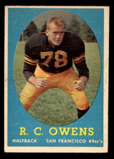 1958 Topps #64 R.C. Owens UER Very Good RC Rookie  ID: 436495