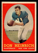 1958 Topps #83 Don Heinrich Very Good ID: 436508 1958 Topps #83 Don Heinrich Very Good ID: 436508