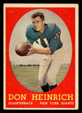 1958 Topps #83 Don Heinrich Very Good  ID: 436508