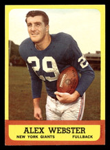 1963 Topps #51 Alex Webster Ex-Mint SP  ID: 436542