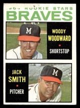 1964 Topps #378 Woody Woodward/Jack Smith Braves Rookies Poor RC Rookie paper loss 1964 Topps #378 Woody Woodward/Jack Smith Braves Rookies Poor RC Rookie paper loss