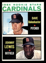 1964 Topps #479 Dave Bakenhaster/Johnny Lewis Cardinals Rookies Excellent+ RC Rookie ID: 437146 1964 Topps #479 Dave Bakenhaster/Johnny Lewis Cardinals Rookies Excellent+ RC Rookie ID: 437146