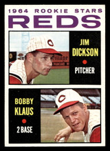 1964 Topps #524 Jim Dickson/Bobby Klaus Reds Rookies Ex-Mint RC Rookie  ID: 437191