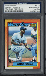 Frank Thomas 1990 Topps #414 Signed Auto PSA/DNA Slabbed White Sox Rookie RC