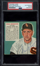 Saul Rogovin 1952 Red Man Signed Auto PSA/DNA Slabbed White Sox