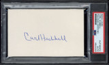 Carl Hubbell Index Card Signed Auto PSA/DNA Slabbed Giants