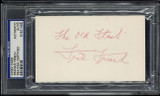 Frankie Frisch Index Card Signed Auto PSA/DNA Slabbed Cardinals The Old Flash