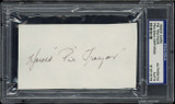 Harold Pie Traynor Index Card Signed Auto PSA/DNA Slabbed Pirates