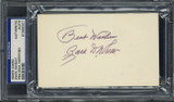Zack Wheat Index Card Signed Auto PSA/DNA Slabbed Dodgers Best Wishes