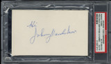 Johhny Vander Meer Index Card Signed Auto PSA/DNA Slabbed Reds