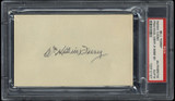 Bill Terry Index Card Signed Auto PSA/DNA Slabbed Giants