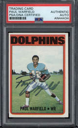 Paul Warfield 1972 Topps #167 Signed Auto PSA/DNA Slabbed Dolphins